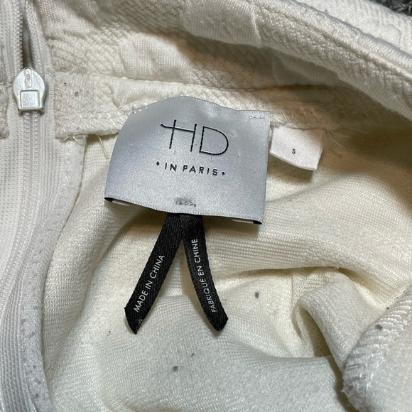 HD in Paris Women’s Cream Polka Dot Textured Jacquard Circle MIDI Skirt Sz Small - Picture 13 of 14